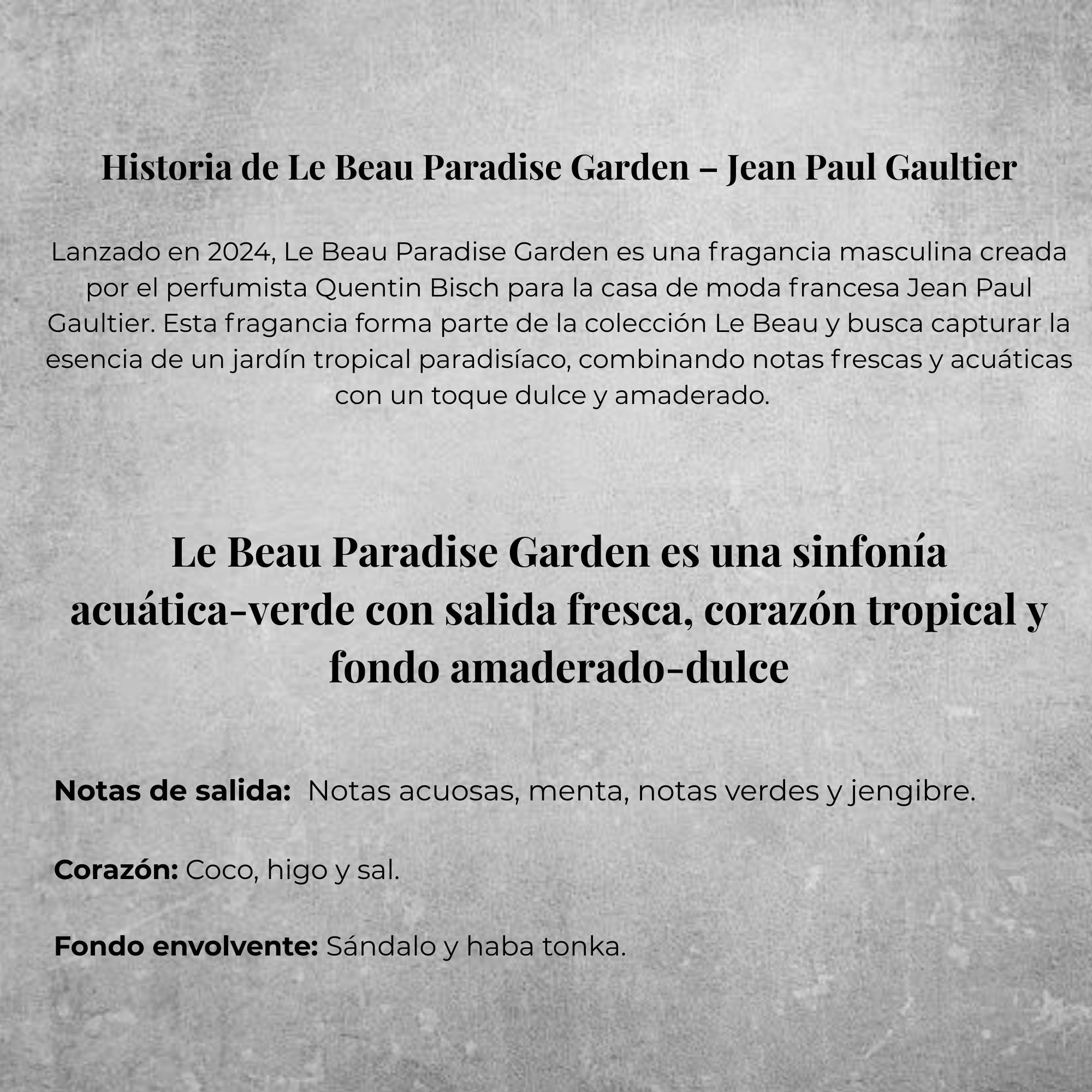 Jean Paul Gaultier Le Beau Paradise Garden EDP 125ml