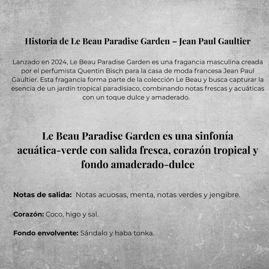 Jean Paul Gaultier Le Beau Paradise Garden EDP 125ml
