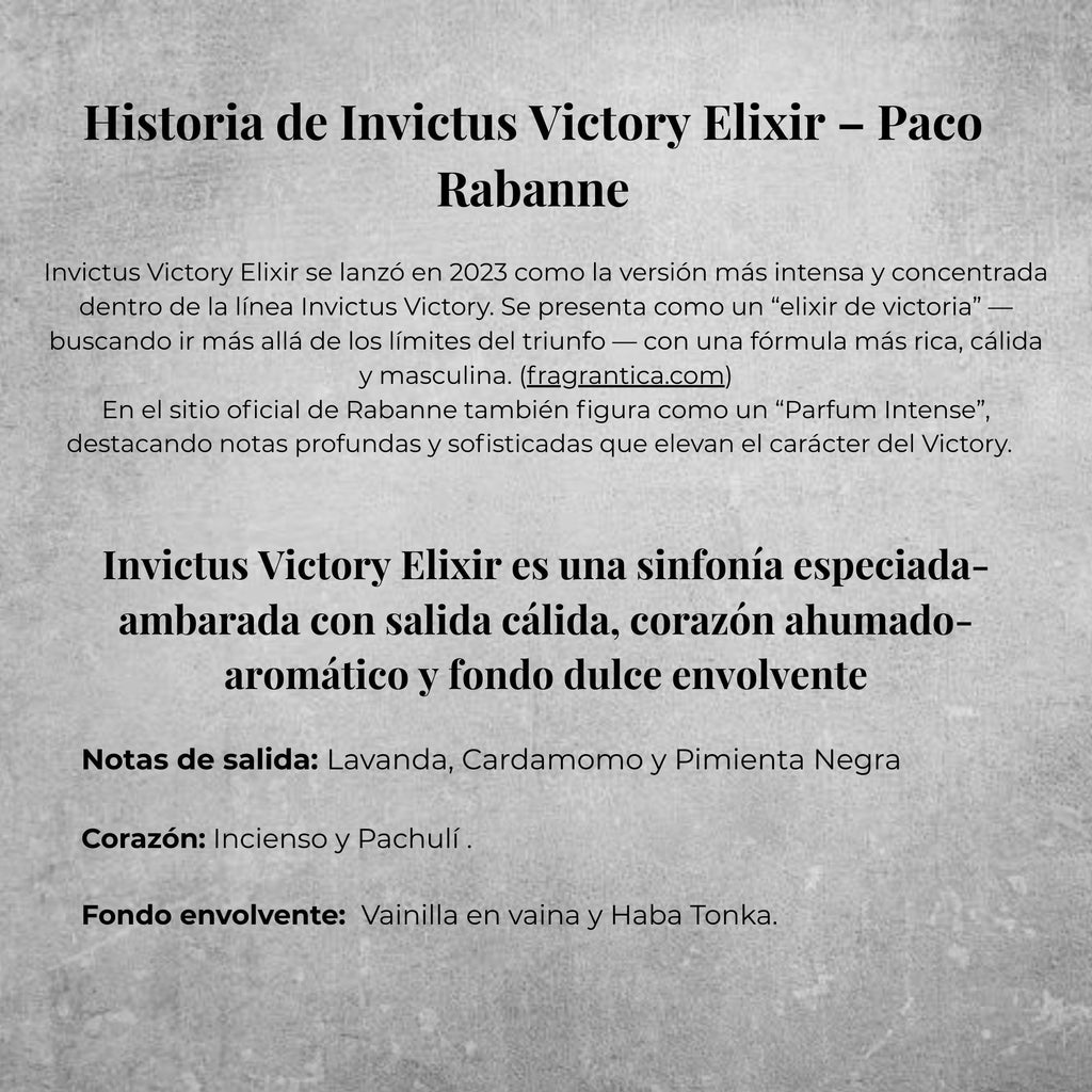 Paco Rabanne Invictus Victory Elixir Parfum  100ml